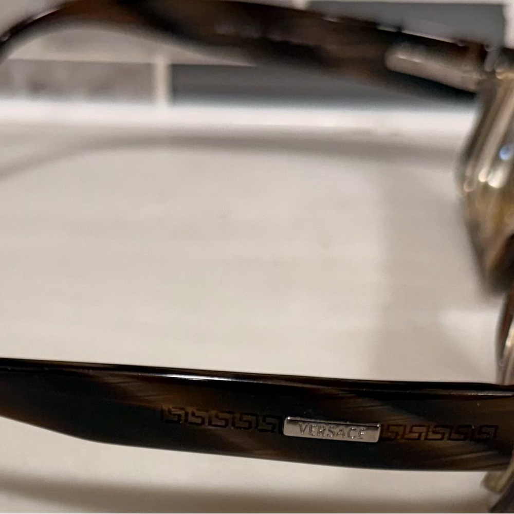 Vintage Versace Brown Tortoise Shell Eyeglasses M… - image 4